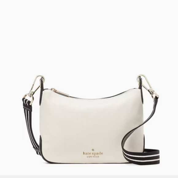 Kate Spade Rosie Small Crossbody Pebbled Leather - White Black Multi Purse - Picture 2 of 4